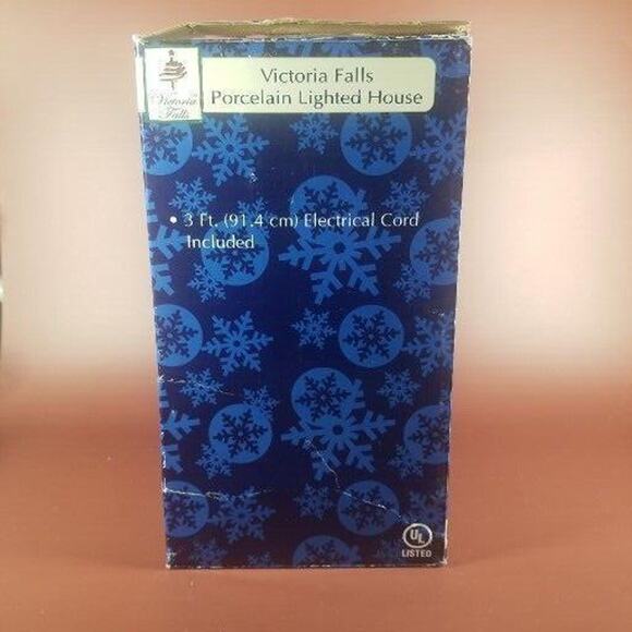 VICTORIA FALLS SERIES 5 PORCELAIN LIGHTED HOUSE CHRISTMAS VILLAGE MINIATURES - Picture 12 of 16